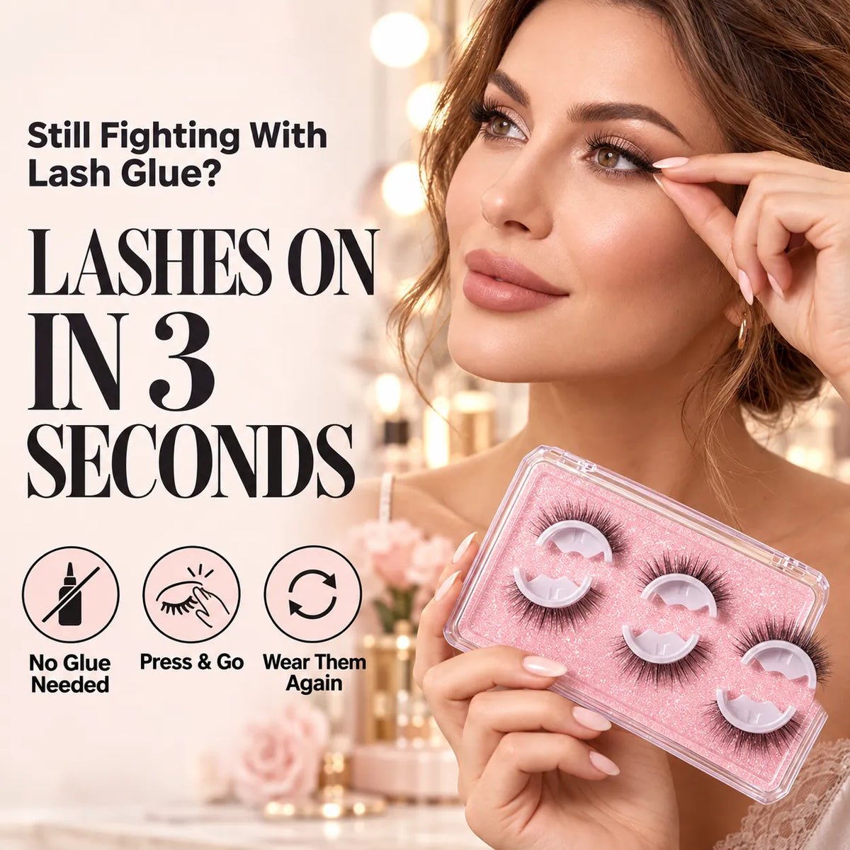 🥳2026 BESTSELLERS🥳💞50K+ SOLD!👁️✨Reusable self-adhesive false lashes – no glue needed; just press and go. Natural curl, reusable, and easy to remove. A real beauty essential! 💕🌸
