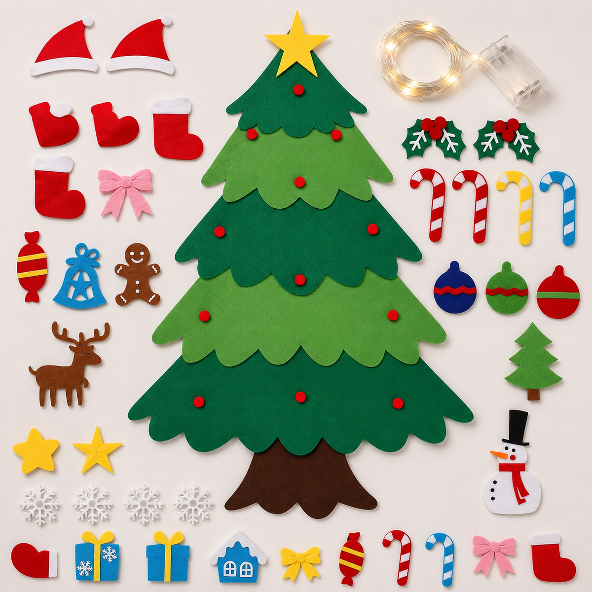 The Best Gift DIY Felt Christmas Tree Set