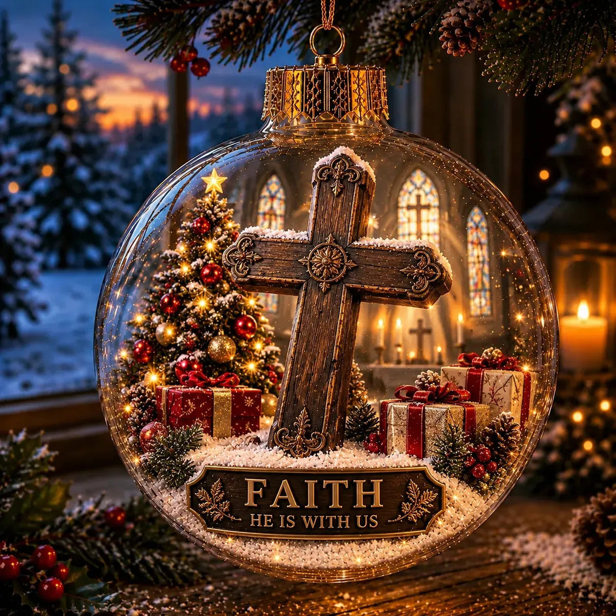 Light-Up Christian Faith Christmas Ornament | 12 Glowing Faith-Inspired Designs for Trees, Mantels & Meaningful Gifts