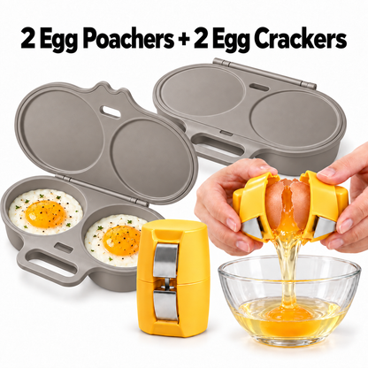 🎁 BUY 1 GET 1 FREE! Microwave Egg Poacher – 2 Eggs in Minutes, No Pan & Easy Cleanup 🍳⚡