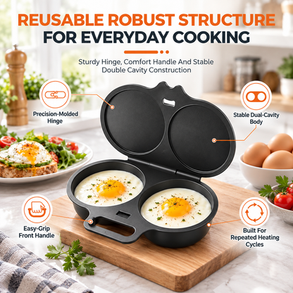 🎁 BUY 1 GET 1 FREE! Microwave Egg Poacher – 2 Eggs in Minutes, No Pan & Easy Cleanup 🍳⚡