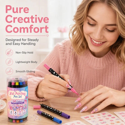 💅 LIMITED‑TIME 50% OFF! 💥 24 Colors Dual Ended Nail Painting Pens Set – Creative, Salon‑Quality, Easy DIY ✨