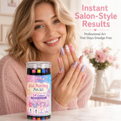 💅 LIMITED‑TIME 50% OFF! 💥 24 Colors Dual Ended Nail Painting Pens Set – Creative, Salon‑Quality, Easy DIY ✨