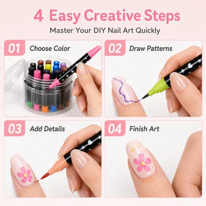 💅 LIMITED‑TIME 50% OFF! 💥 24 Colors Dual Ended Nail Painting Pens Set – Creative, Salon‑Quality, Easy DIY ✨