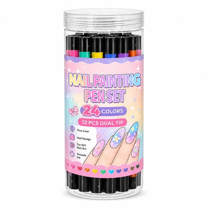 💅 LIMITED‑TIME 50% OFF! 💥 24 Colors Dual Ended Nail Painting Pens Set – Creative, Salon‑Quality, Easy DIY ✨